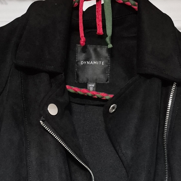 Dynamite Black Leather Jacket - Picture 2 of 2